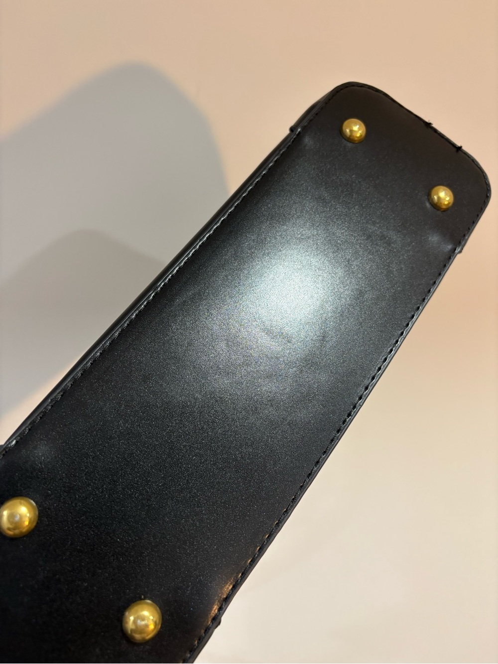 Classic Black Shoulder Bag with Gold Hardware - Picture 5 of 8